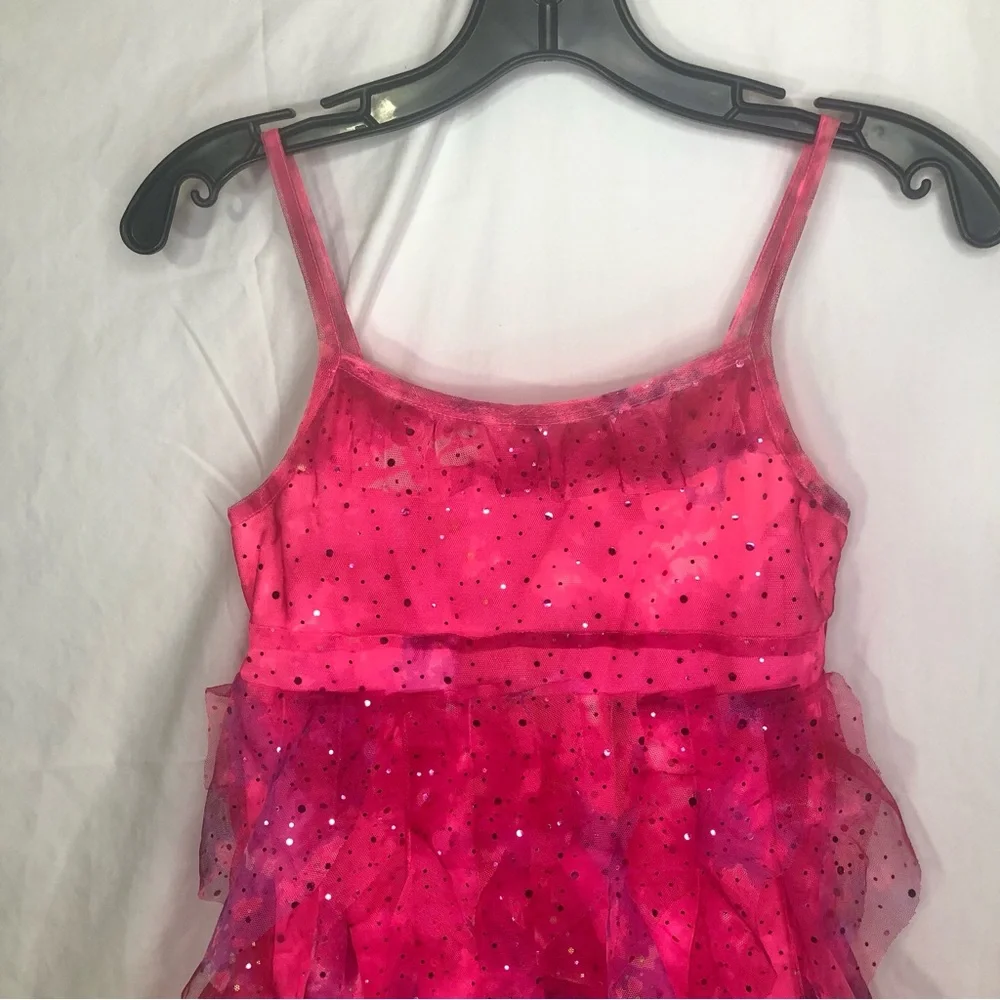 Girls Pink Ruffle Tulle Party Dress Girls Size 10
